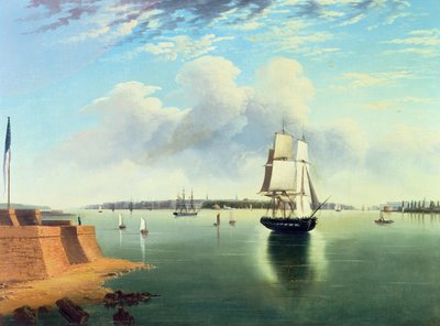 View of New York from Bedloes Island, 1867 by Joseph B. Pringle